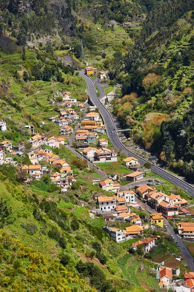 Flygfoto över typiska Madeira landskapet — Stockfoto