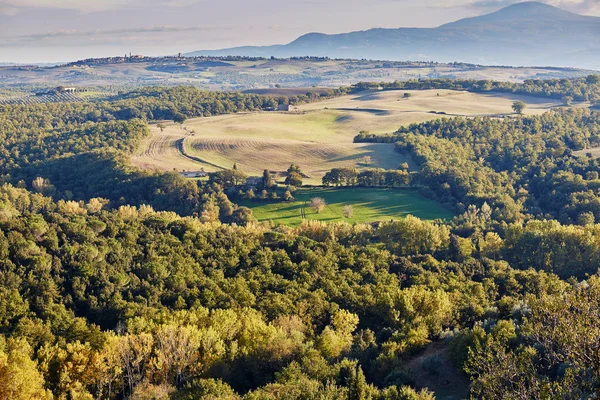 Táj a San Quirico d'Orcia, Toszkána, Olaszország — Stock Fotó