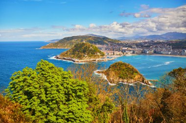 San Sebastian, İspanya 'nın hava manzarası