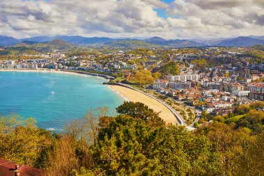San Sebastian, İspanya 'nın hava manzarası