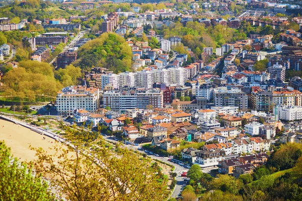 Vista panorámica aérea de San Sebastián, España — Foto de Stock