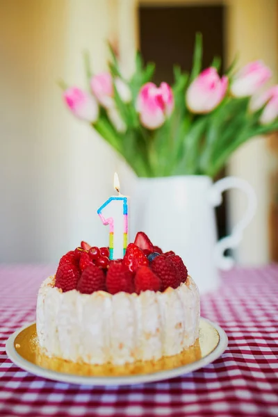 O primeiro aniversário do bebê — Fotografia de Stock