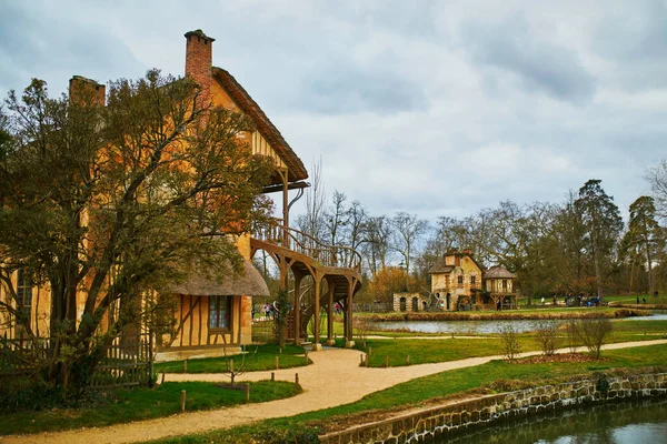 Farma Dům Postavený Marie Antoinette Pozemku Versailles Blízkosti Paříže Francie — Stock fotografie