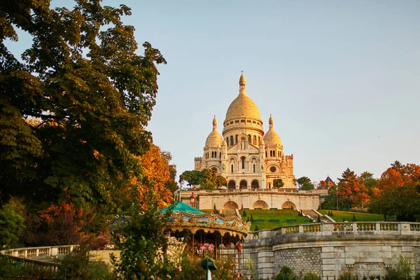 Famous Basilica Sacre Coeur Fall Day Montmartre Paris — Stock Photo, Image