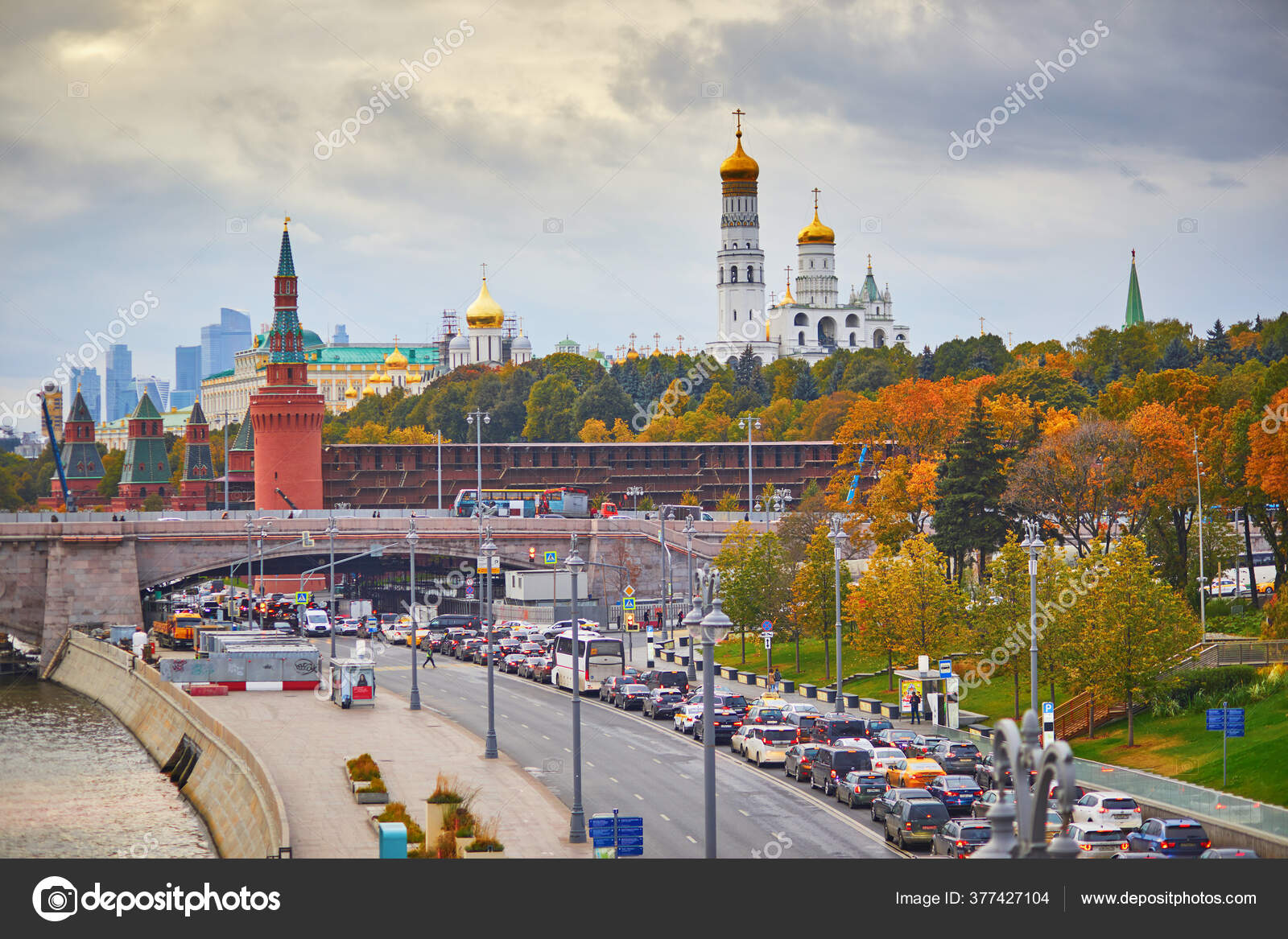Москва Россия Октябрь 2019 Сценический Вид Кремль ...