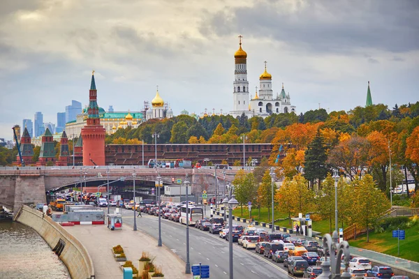 Moskau Russland Oktober 2019 Szenische Ansicht Des Kreml Und Der — Stockfoto