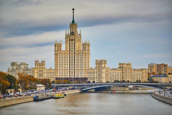 Moscou Russie Octobre 2019 Vue Panoramique Bâtiment Kotelnicheskaya Embankment Moscou — Photo