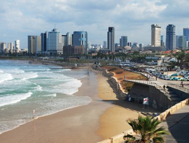 Tel Aviv görünümüne.