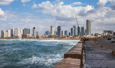 Tel Aviv görünümüne.