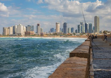 Tel-Aviv görünümüne.