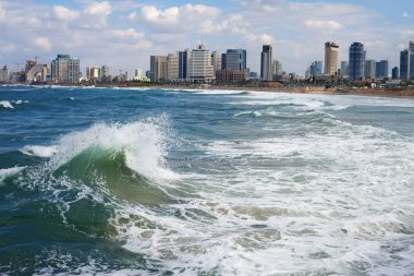 Tel-Aviv görünümüne.