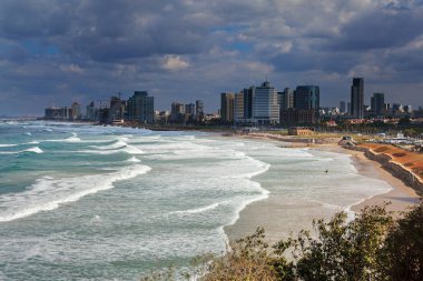 Tel-Aviv görünümüne.
