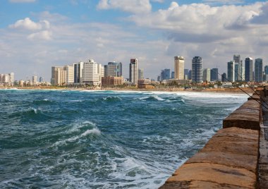 Tel-Aviv görünümüne.