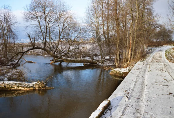 Paesaggio rurale invernale . — Foto Stock