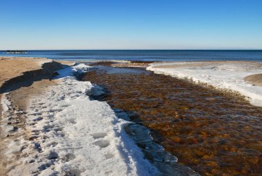 Baltık Denizi küçük nehir akar.