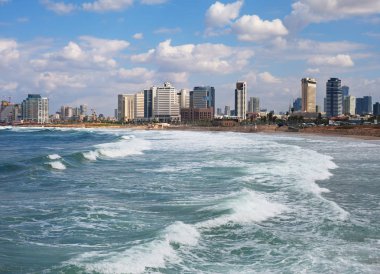 Tel-Aviv görünümüne.