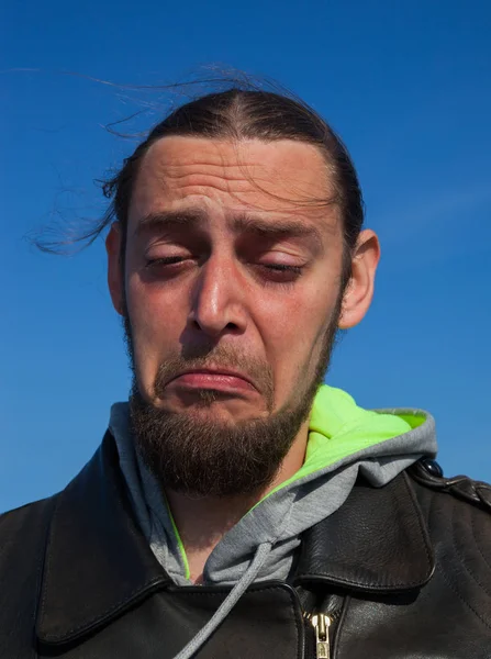 Crying adult man. — Stock Photo, Image