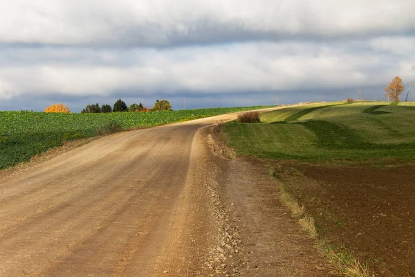 Land landschap van weg. — Stockfoto