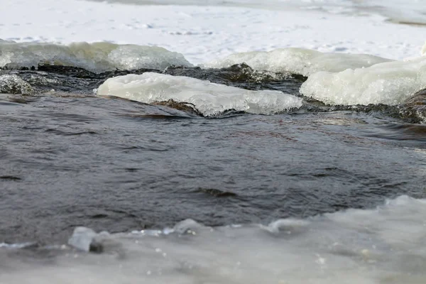 Stromend Water Lente Rivier — Stockfoto