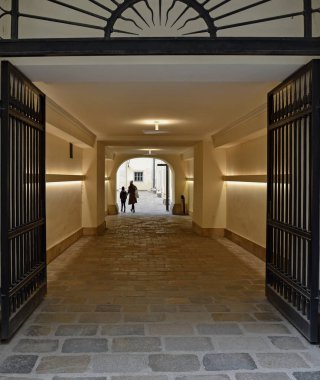 Viyana 'nın eski kentindeki evlere bak.