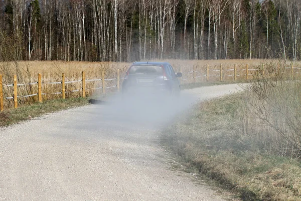 Naturalny żwir drogi kraj pyłu. — Zdjęcie stockowe