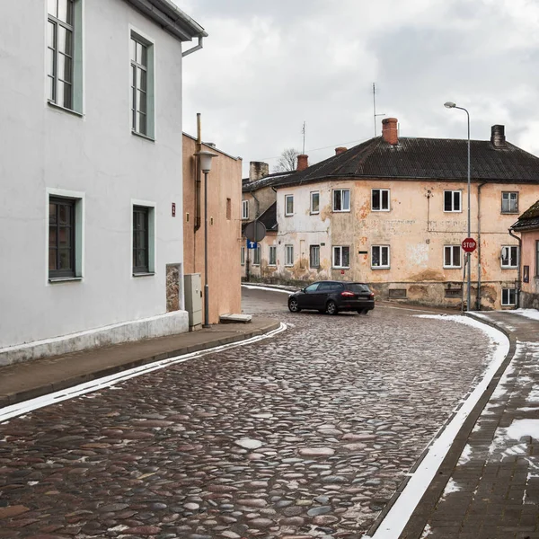 Street i liten stad. — Stockfoto