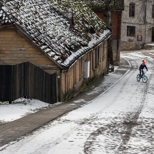 Street i liten stad. — Stockfoto