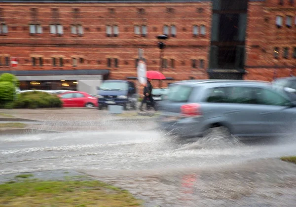 Street in rain. — Stock Photo, Image