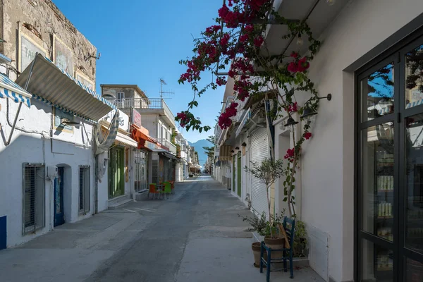 View to central market street in Kardamena. — Stock Photo, Image