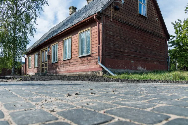 Repaired road in old city. — Stockfoto