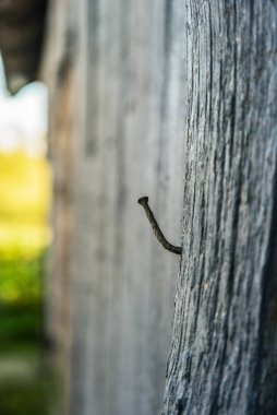 Duvardaki eski çivi.