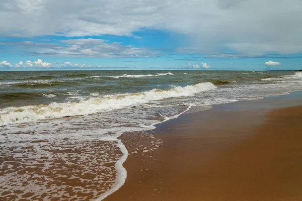 Vista Una Costa Natural Del Mar Báltico — Foto de Stock