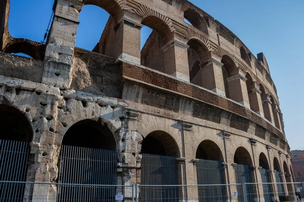 Blick Auf Das Antike Amphitheater Kolosseum Rom — Stockfoto