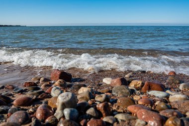 Taş beach Baltık Denizi.