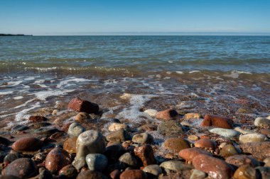 Taş beach Baltık Denizi.