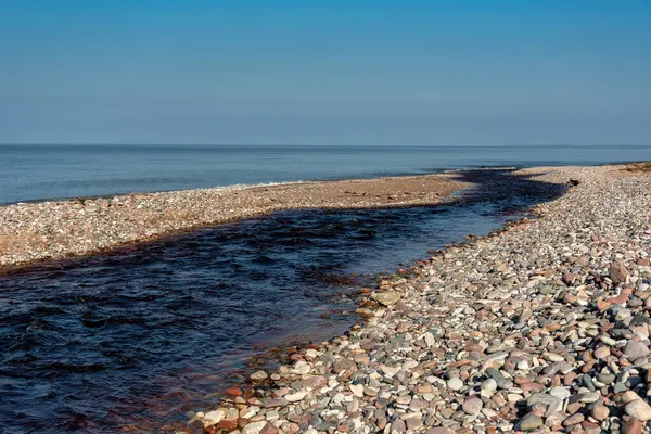 Natürliche Landschaft Des Kleinen Flusses Der Die Ostsee Fließt — Stockfoto