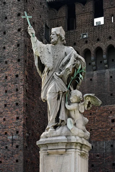 Denkmal Mit Kreuz Italien — Stockfoto