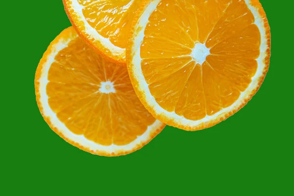 Gruppe Von Saft Orangenscheiben — Stockfoto