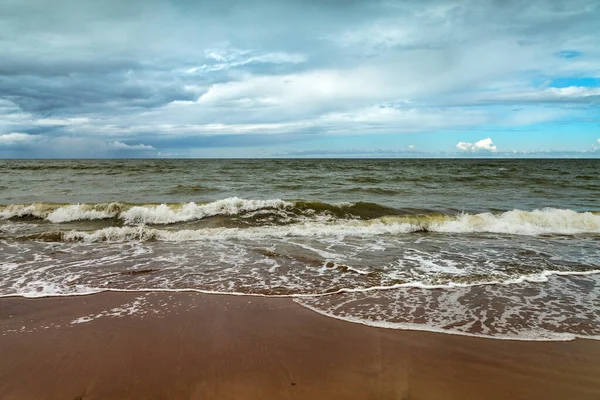 Vista Una Costa Natural Del Mar Báltico — Foto de Stock