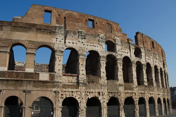 Blick Auf Das Antike Amphitheater Kolosseum Rom — Stockfoto