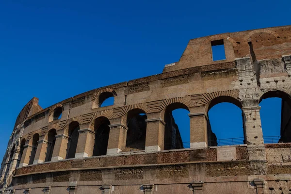 Blick Auf Das Antike Amphitheater Kolosseum Rom — Stockfoto