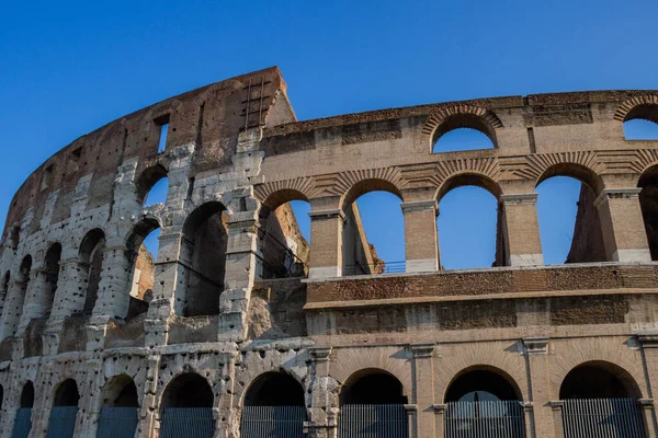 Blick Auf Das Antike Amphitheater Kolosseum Rom — Stockfoto