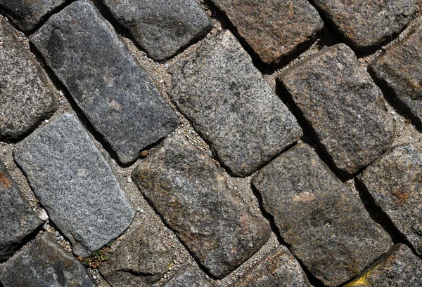 View Traditional Rough Cobblestone Way — Stock Photo, Image