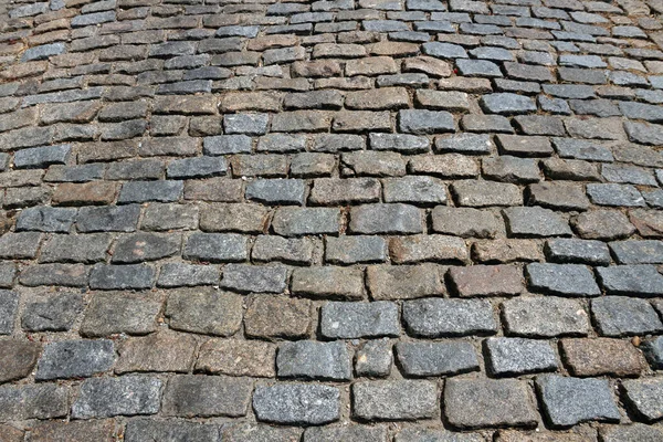 View Traditional Rough Cobblestone Way — Stock Photo, Image