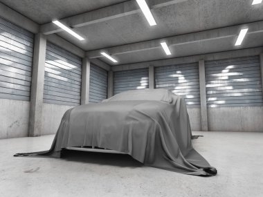 Eski kirli garaj arabası