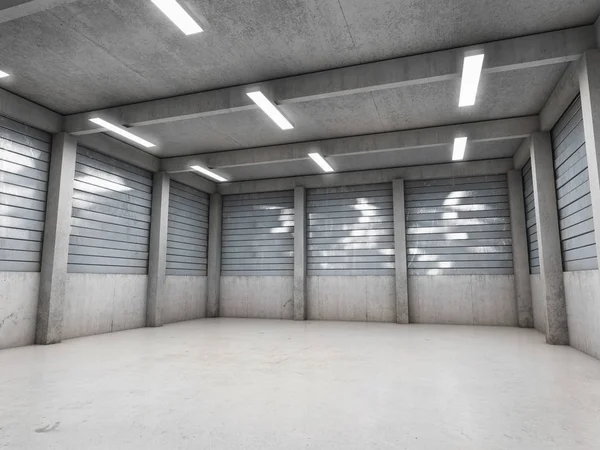 Öppet utrymme tomma garage — Stockfoto
