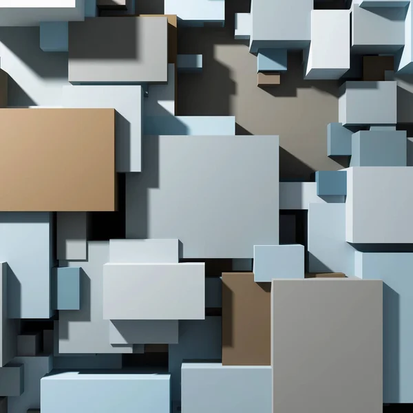 Cubos de diferentes tamanhos vista superior — Fotografia de Stock