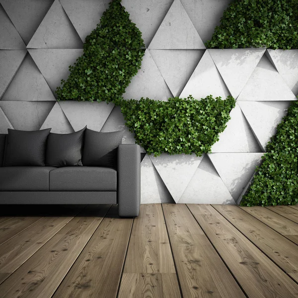 Vertical garden in modern interior — Stock Photo, Image