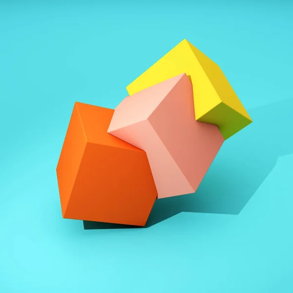 Abstracte geometrie van kubussen — Stockfoto