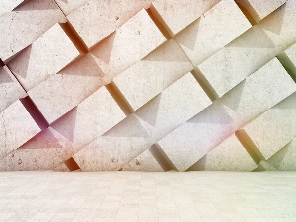 Architektonische Gestaltung Von Wänden Aus Geometrischen Formen Illustration — Stockfoto